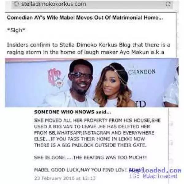 Finally EXPOSED!!! THE REASON AY’S MARRIAGE IS OVER – ITS EMBARRASSING